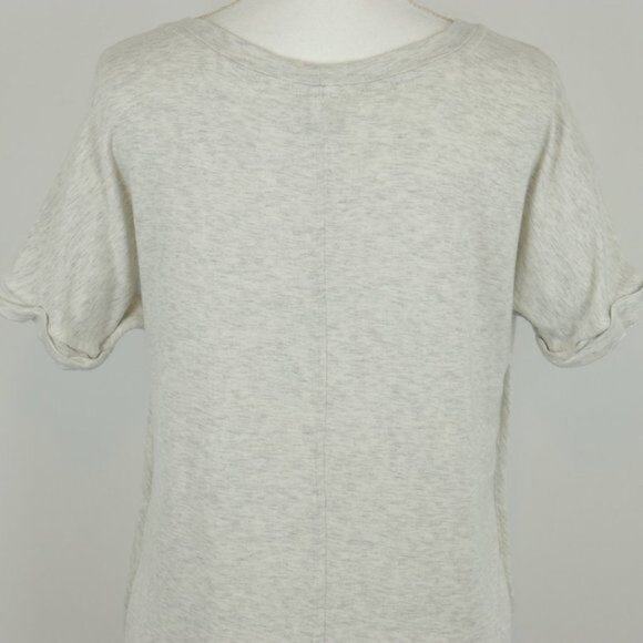 Matty M Women's Small Gray Heather Scoop Neck Short Sleeve Tunic Length Tee - Picture 4 of 8